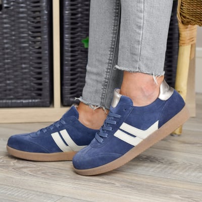 Gabor - West Retro Trainers, Blue 1
