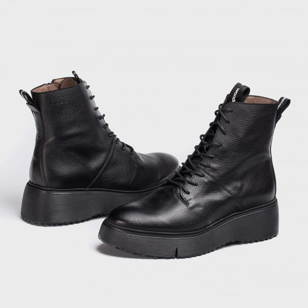 Wonders - 9350 Bristol Lace Up Ankle Boots - Black 1