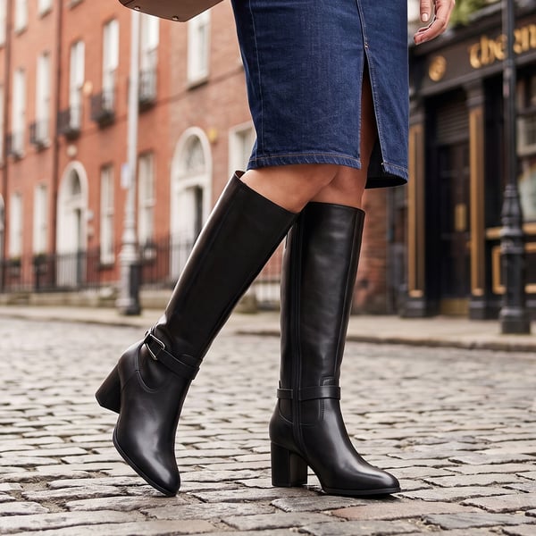 Caprice - 25528 Leather Knee Boots - Black 1