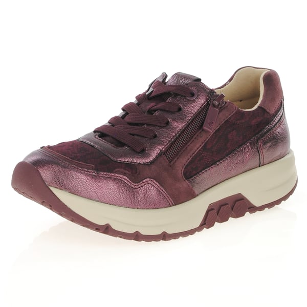 Caprice - 23722 Twin Zip Trainers - Bordeaux Comb 1