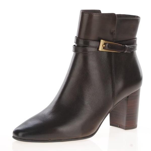 Caprice - 25317 Block Heeled Ankle Boots - Dark Brown 1
