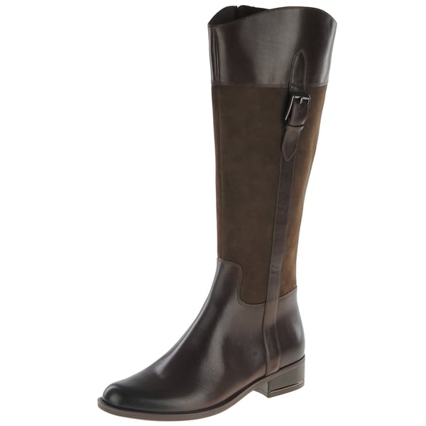 Caprice - 25519 Leather Knee Boots - Dark Brown 1