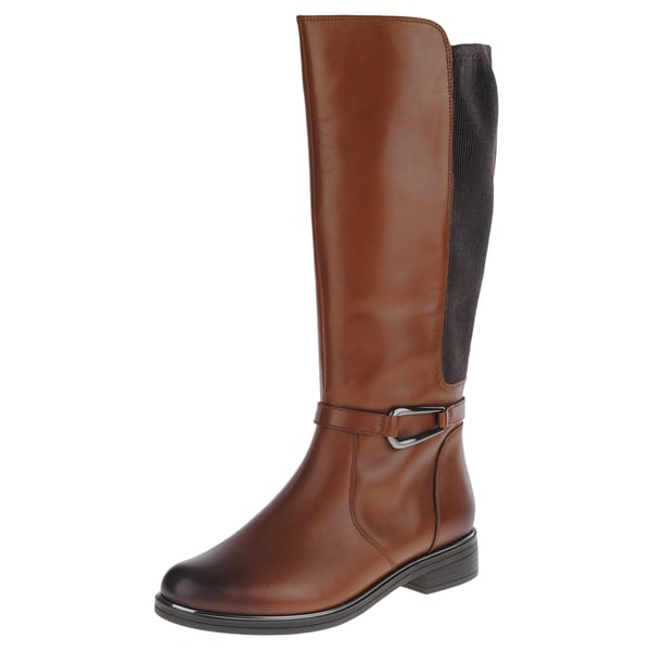 Caprice - 25521 Leather Knee Boots Cognac 1