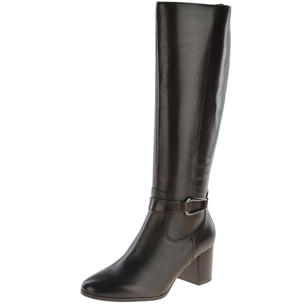 Caprice - 25528 Leather Knee Boots - Dark Brown 1