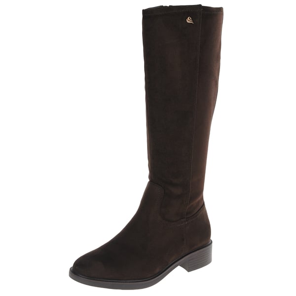 Jana - 25561 Flat Knee Sock Boots, Mocca 1