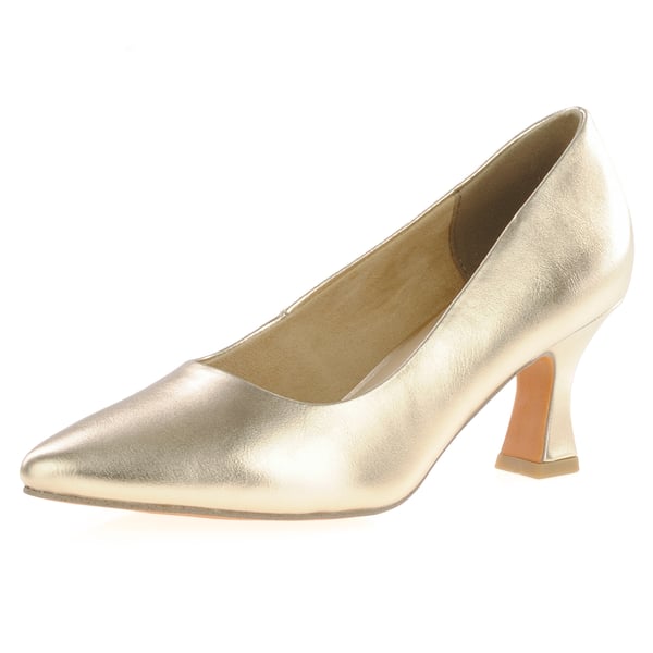 Marco Tozzi - 22420 Kitten Heel Court Shoes - Gold 1