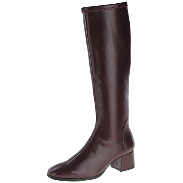 Miss Elastic - 75310 Knee Sock Boots - Burgundy 1