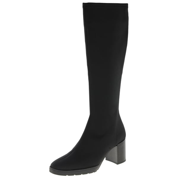 Miss Elastic - 78173 Platform Knee Sock Boots - Black 1