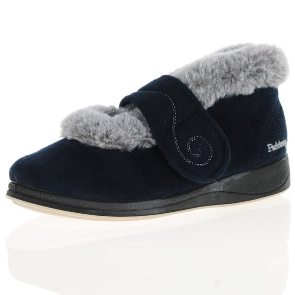 Padders - Hush Warm Lined Slippers - Navy / Grey 1