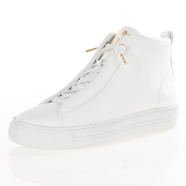Paul Green - 5283 Leather High Top Trainers - White 1