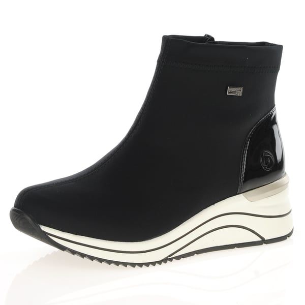 Remonte - D0T73-03 Water Resistant Wedge Ankle Boots - Black 1