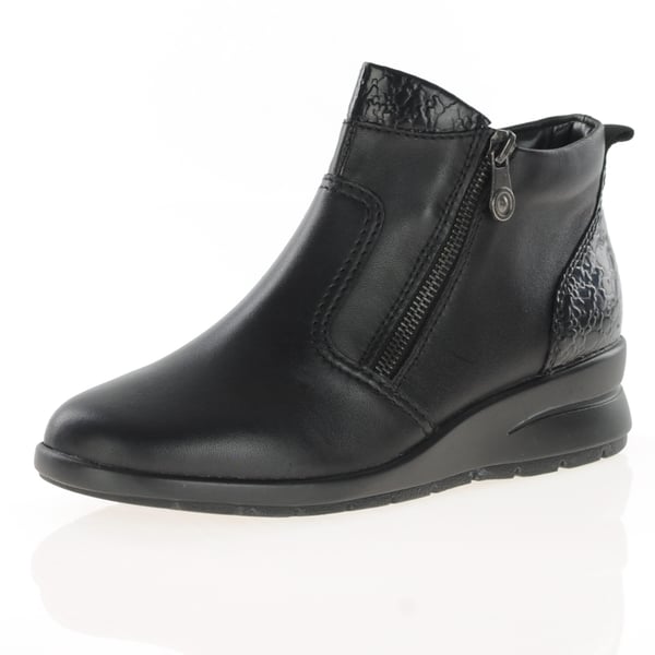 Rieker - L4861-00 Twin Zip Ankle Boots - Black 1