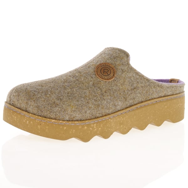 Rohde - 6120-17 Chunky Felt Slippers - Linen 1