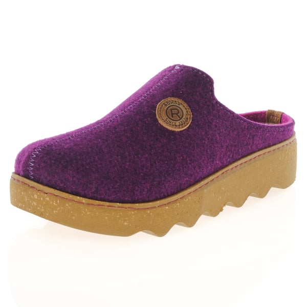 Rohde - 6120-59 Chunky Felt Slippers, Purple 1