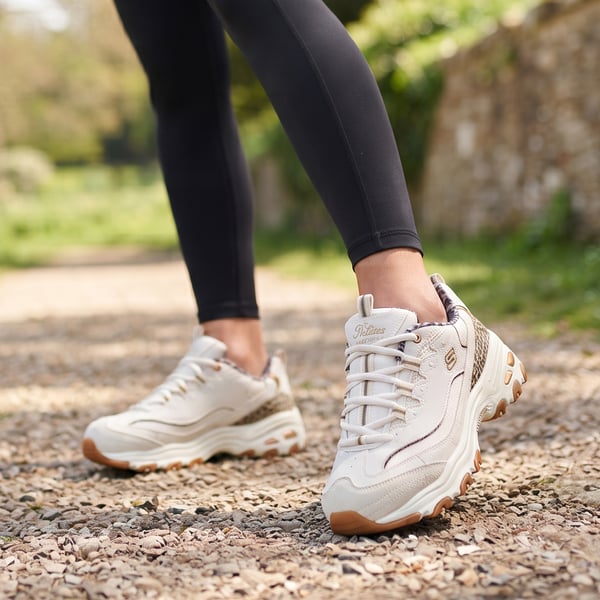 Skechers - 150877 D'Lites Wild Charm Trainers - Off White 1