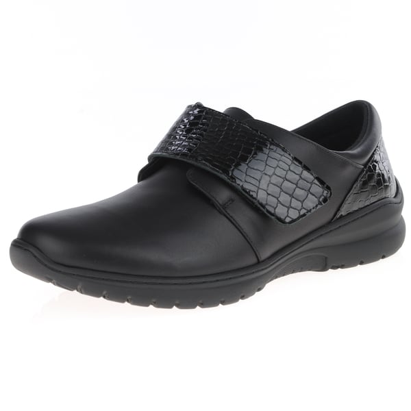 Softmode - Drew Suede Velcro Strap Shoes - Black 1
