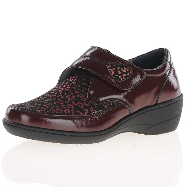Softmode - Elma Velcro Strap Shoes - Bordeaux 1
