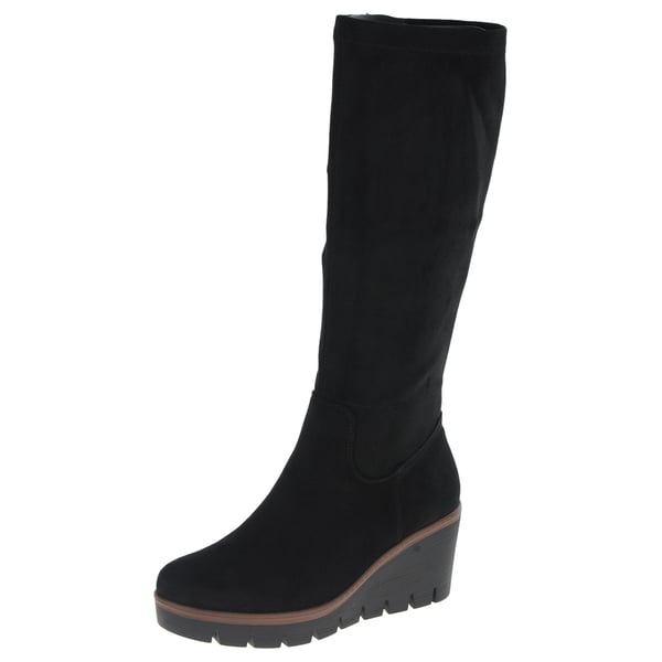 Susst - Becky Wedge Sock Boots Black Micro 1