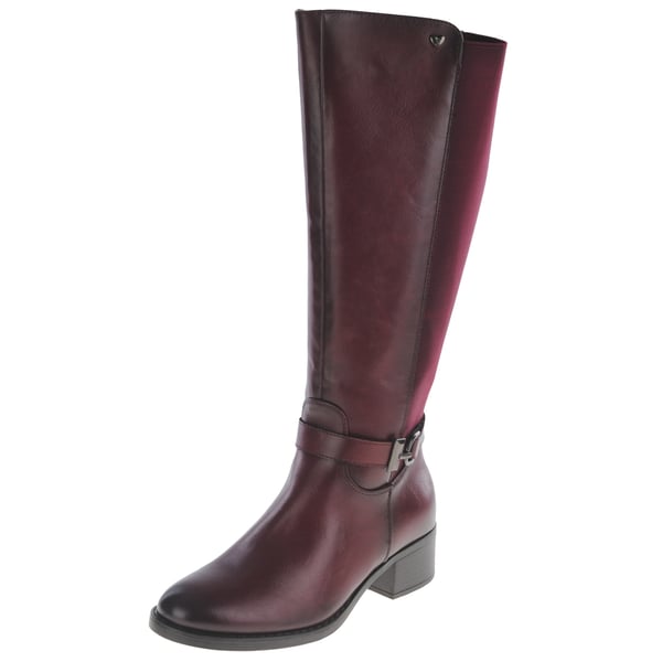 Susst - Sammy Block Heeled Knee Boots Mulberry 1