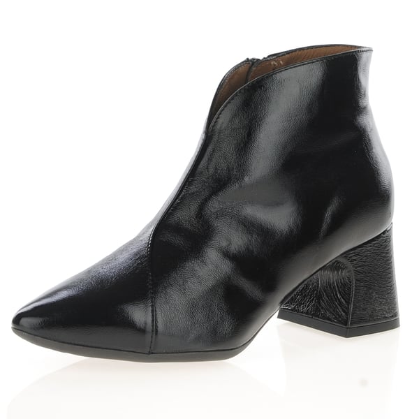 Wonders - I-9013 Patent Heeled Ankle Boots - Black 1