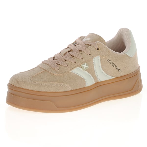 Xti - 144586 Vegan Flatform Trainers - Beige 1