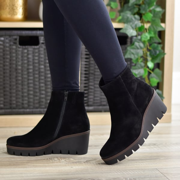 Gabor - Utopia Chunky Wedge Boots - Black 1