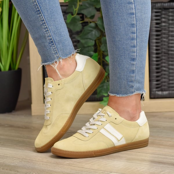 Paul Green - 5450 Suede Retro Trainers - Corn 1