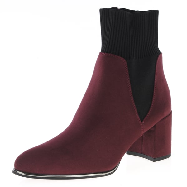 Marco Tozzi - 25092 Block Heeled Ankle Sock Boots - Bordeaux 1