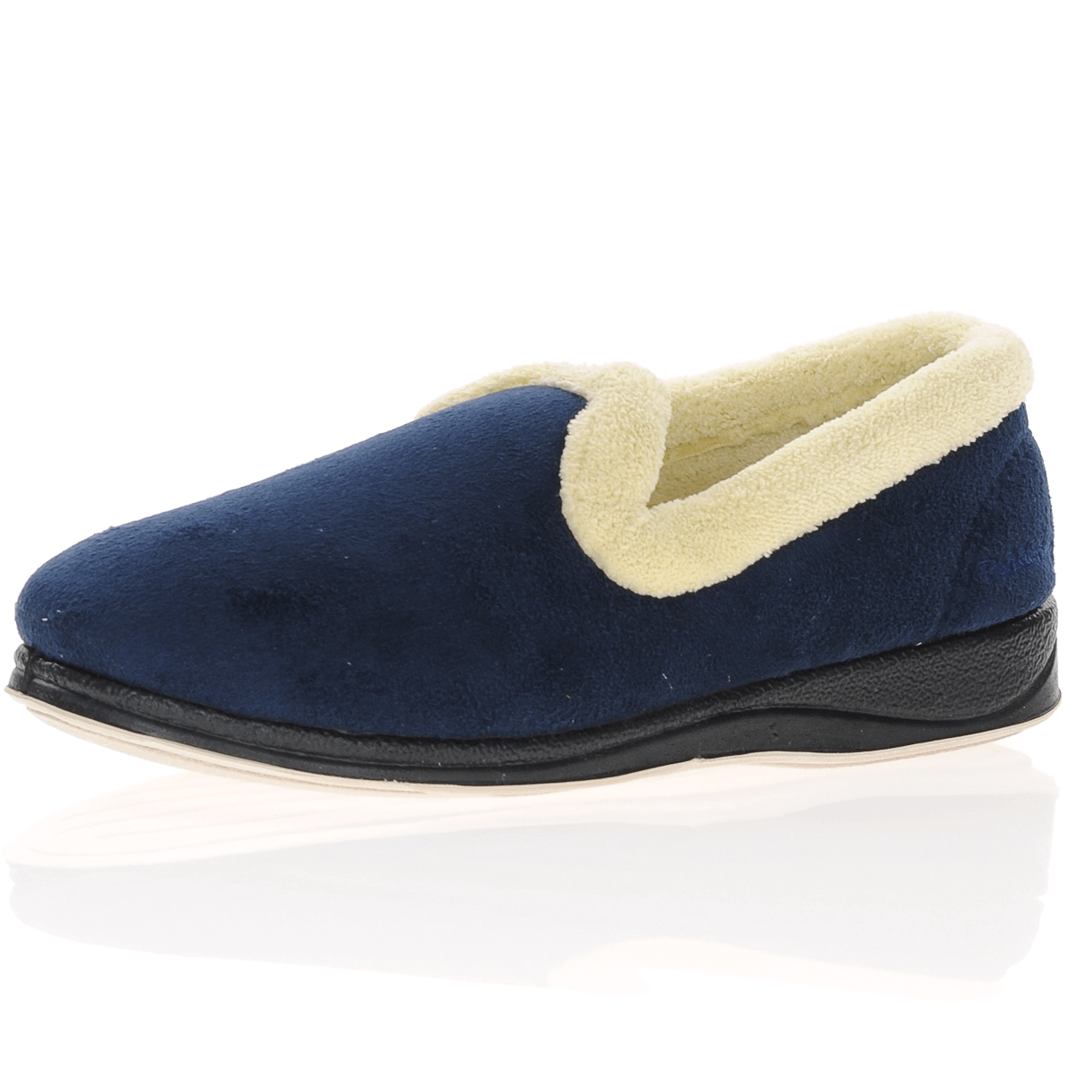 Padders - Repose Warm Lined Slippers, Navy, The Shoe Horn