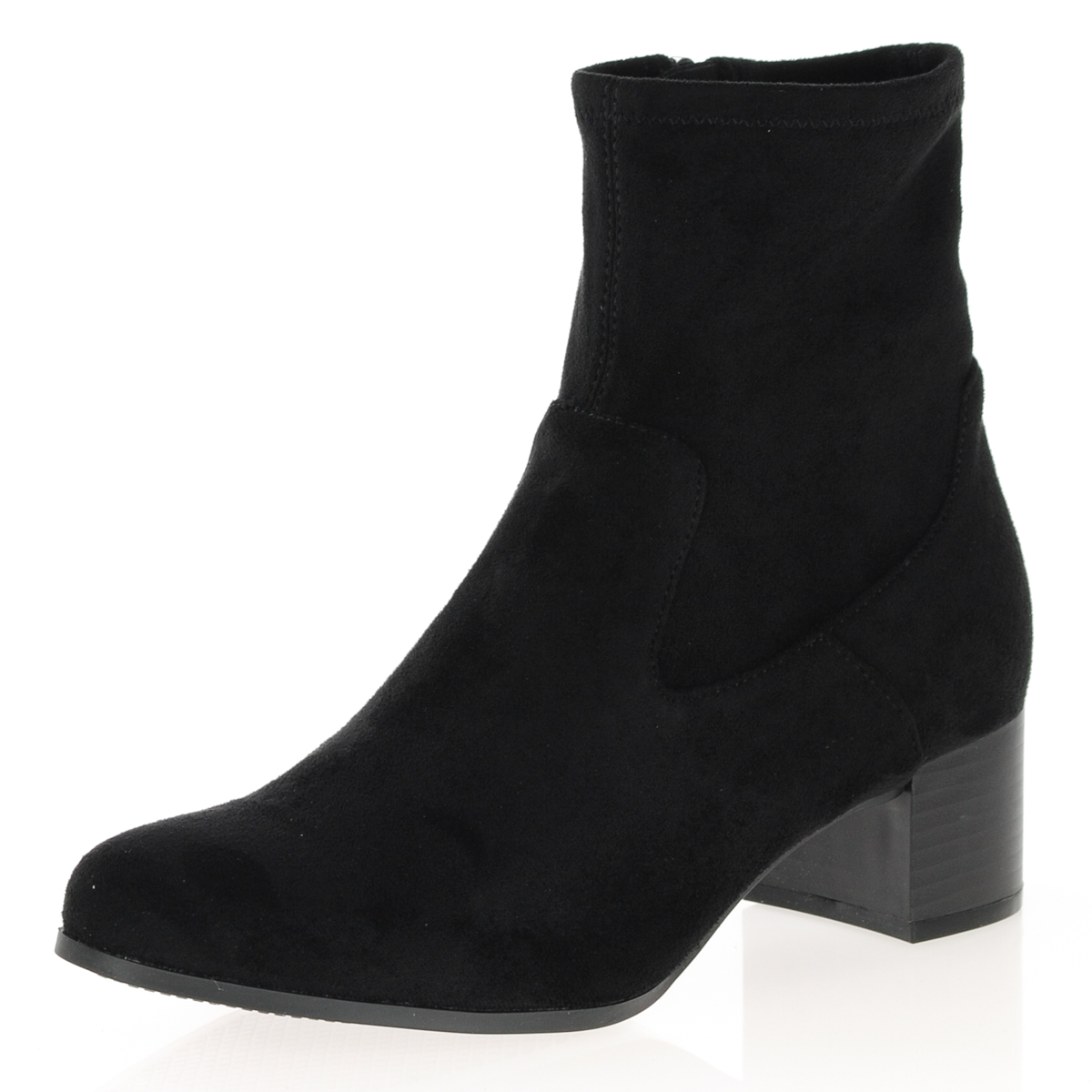 Caprice - Block Heeled Sock Boots Black - 25316, The Shoe Horn