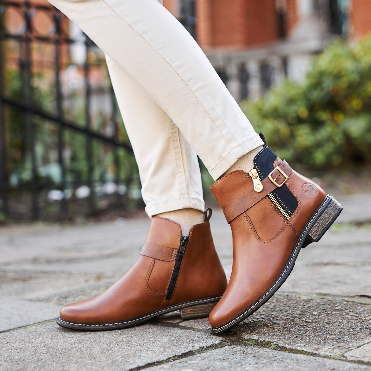 Rieker - Flat Ankle Boots Brown - Z4959-22, The Shoe Horn