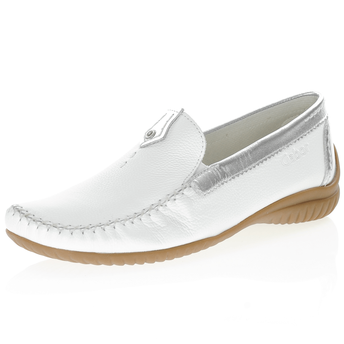 Gabor - Leather Moccasins White - Shoe Horn