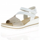 Rieker - Wedge Sandals White/Gold - 67454-80 2