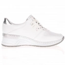 Rieker - Velcro Strap Wedge Shoes White Combi - N4354-81 4