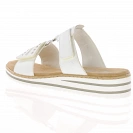 Rieker - Low Wedge Mule Sandals White - V0636-80 3