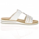 Rieker - Low Wedge Mule Sandals White - V0636-80 4