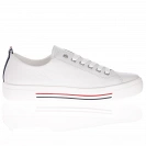 Remonte - D0900-80 Leather Lace Up Trainer, White 4