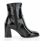 Tamaris - Vegan Block Heeled Boots Black Patent -25357 4
