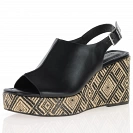 Tamaris - Open Toe Wedge Sandals Black - 28390 2