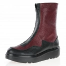 Wonders - Front Zip Ankle Boots Burgundy - 2822 2