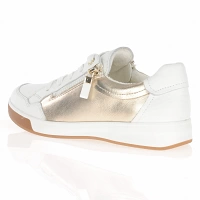 Ara - Rom Twin Zip Shoes White/Gold - 34423 2