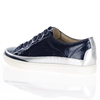 Caprice - 23654 Patent Lace Up Trainer, Navy 2