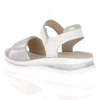 Ara - Tampa Velcro Sandals White / Silver - 47207 2