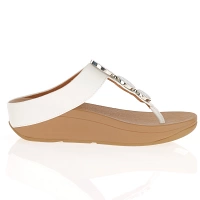 Fitflop - Halo Leather Toe Post Sandals, White 3