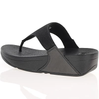 Fitflop - Lulu Shimmerlux Toe-Post Sandals, Black 2