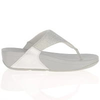 Fitflop - Lulu Shimmerlux Toe-Post Sandals, Silver 3
