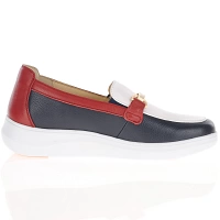 G-Comfort - Slip On Loafers Red / Navy - 25289 3
