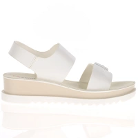 Heavenly Feet - Cashew Twin Buckle Sandals, Off White 3