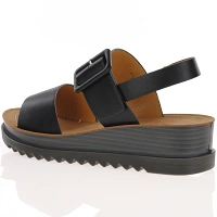 Heavenly Feet - Pistachio Wedge Sandals, Black 2