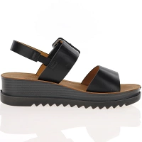 Heavenly Feet - Pistachio Wedge Sandals, Black 3